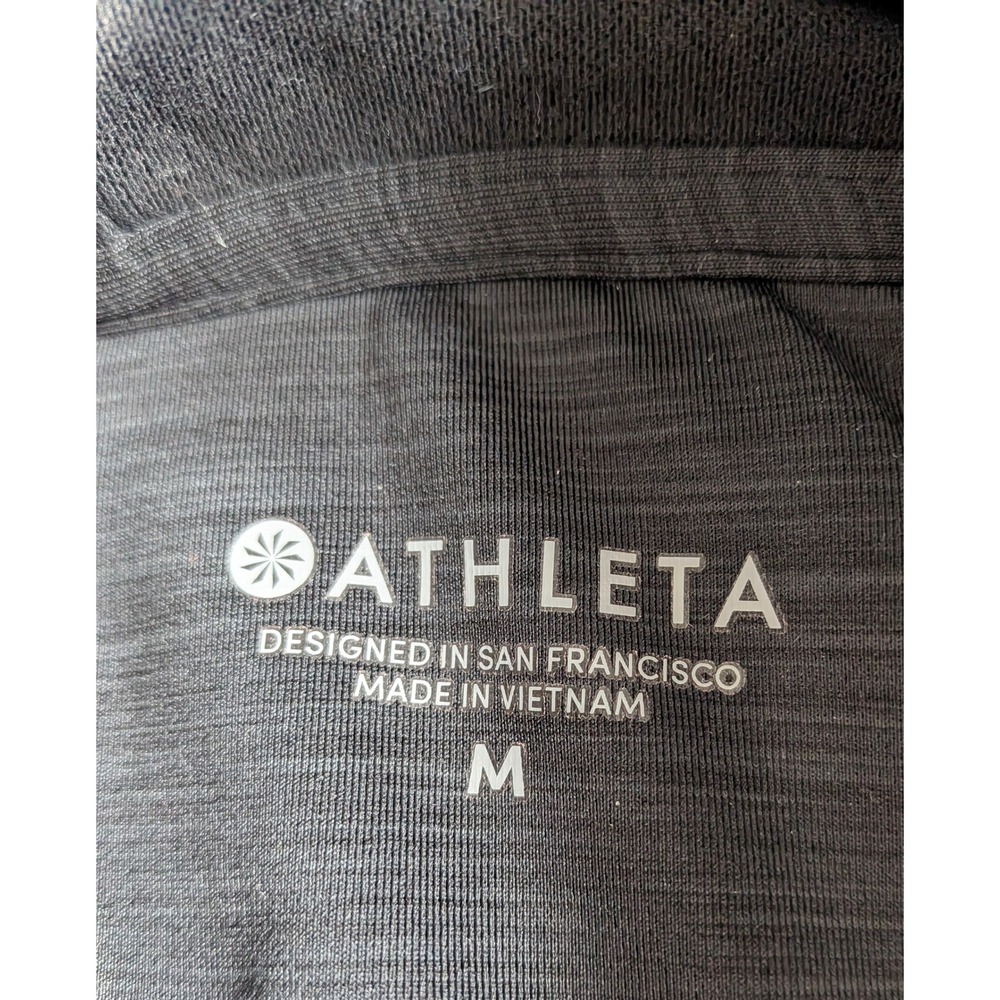 Athleta Womens Space Dye Tulip Back Hoodie Charcoal Gray Thumbhole Activewear M - Picture 15 of 16